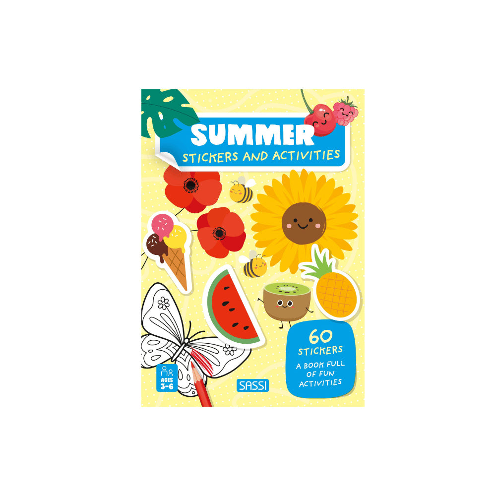 3PK Sassi Kids/Children Educational Stickers & Activities Book - Summer 3y+