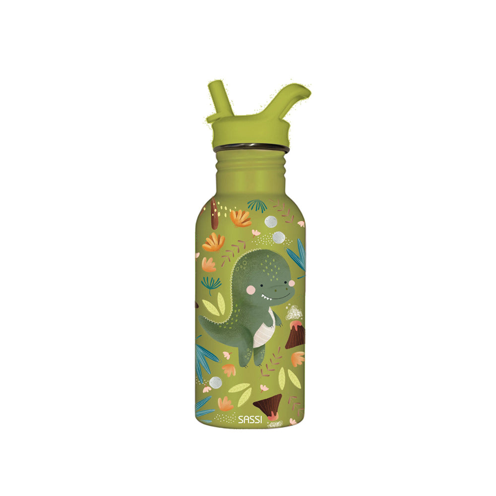 Sassi Stainless Steel Drink Bottle 500 ml Cracky the Dinosaur 12m+