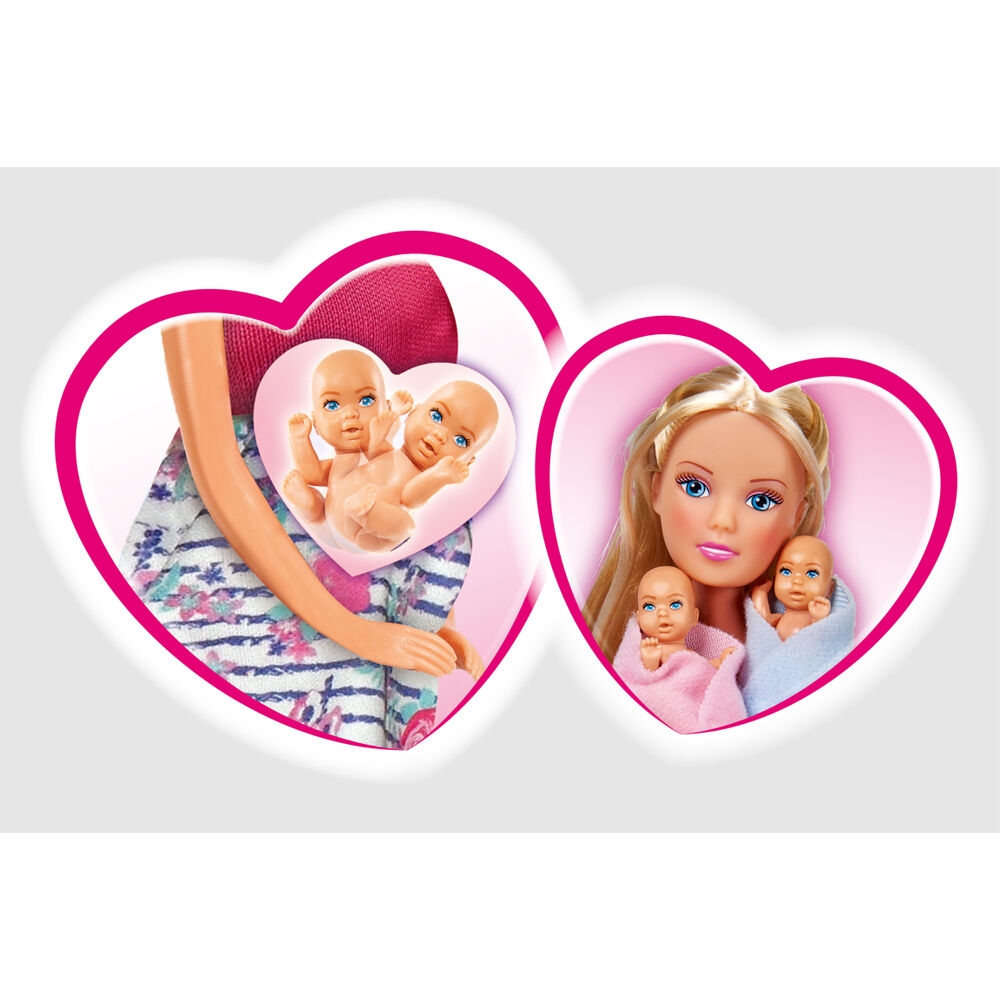 Steffi Love Welcome Twins Girl Doll Playset 32.5cm Kids Toy 3y+