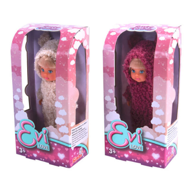 2PK Evi Love Cute Teddy Girl Baby Doll 16cm Kids Toy Assorted 3y+