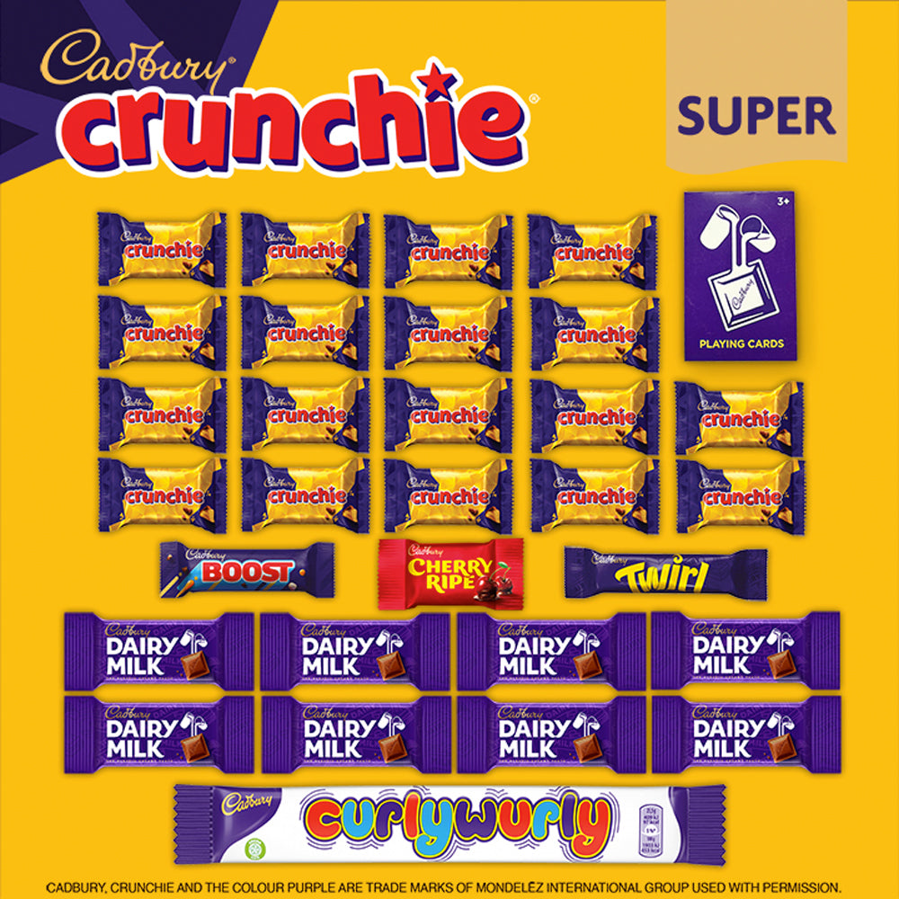 31pc Cadbury Dairy Milk Crunchie Super Showbag Chocolate Snacks