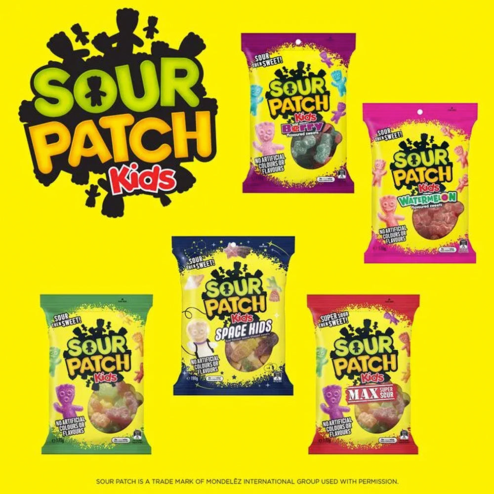 5pc Sour Patch Kids Showbag Berry/Watermelon Confectionery Snacks