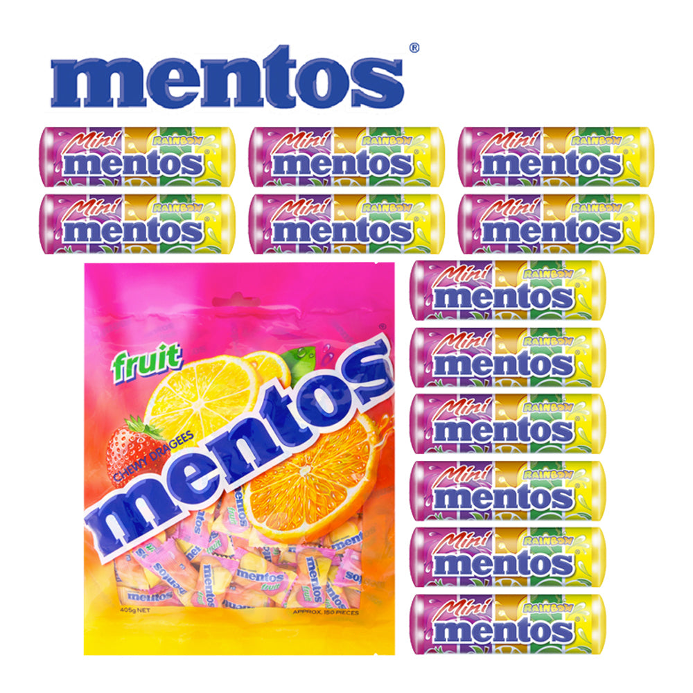 Mentos Fruit Chews Confectionery Candy Mix Showbag