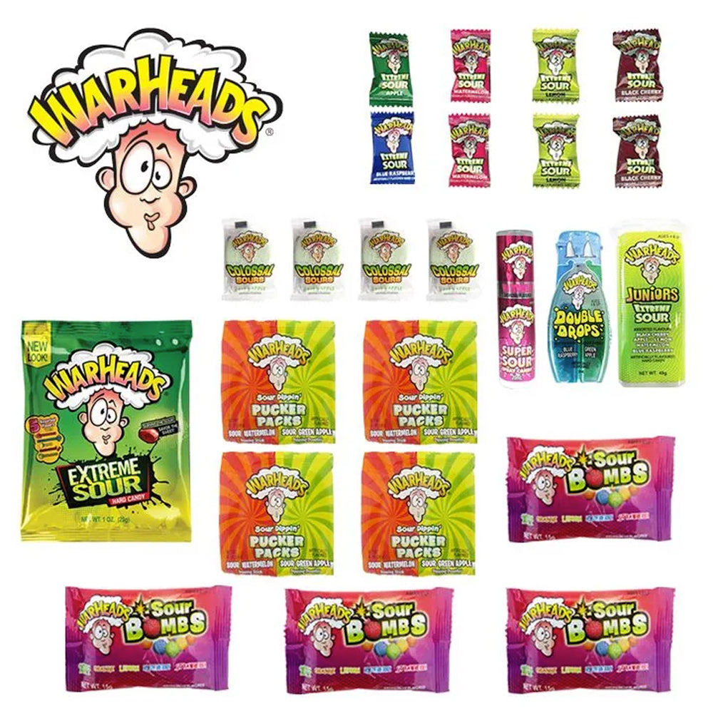 Warheads Sour Confectionery Candy Mix Jumbo Showbag