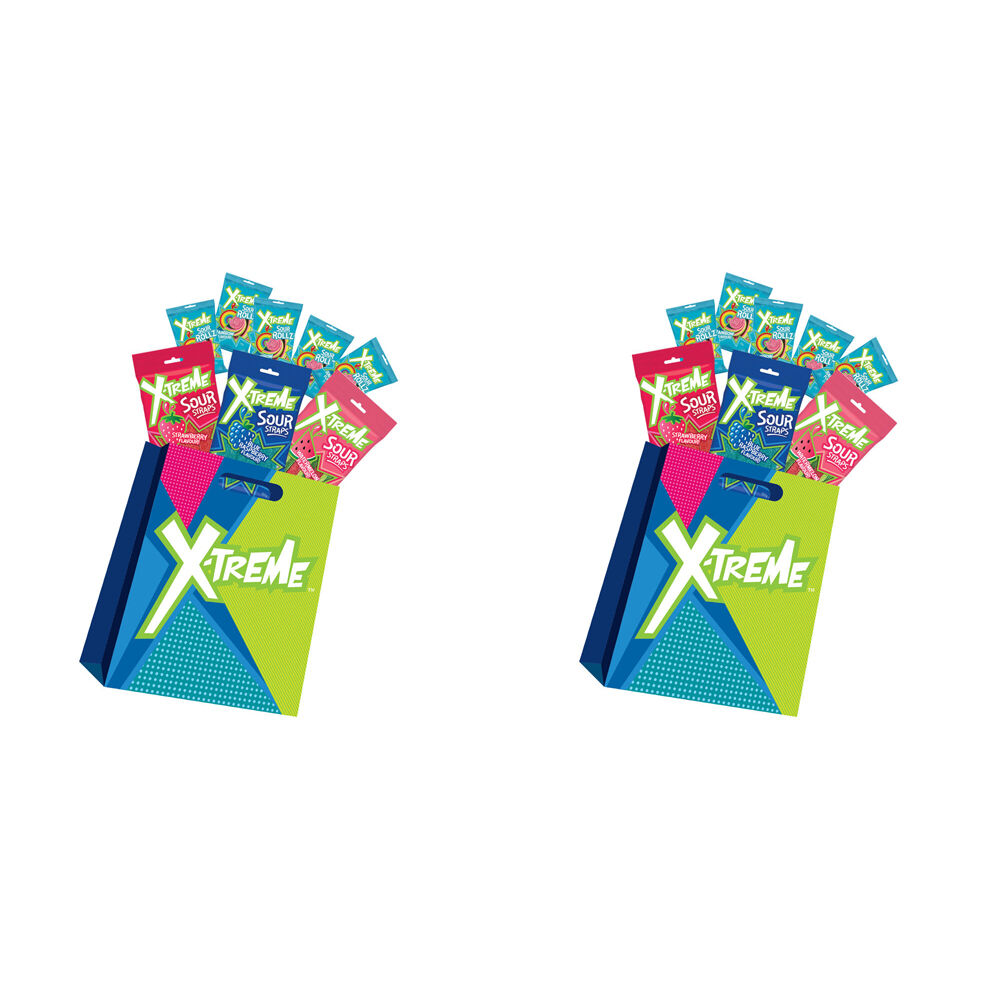 2PK Xtreme Sours Showbag Kids/Child Sour Candy Fun Size Lollies