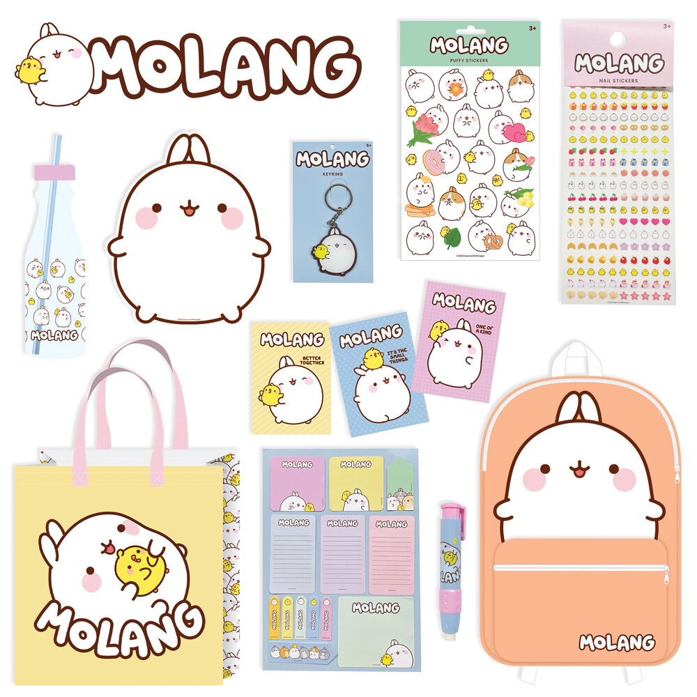 Molang Showbag S5 w/ Backpack/Drink Bottle/Eraser/Mouse Pad