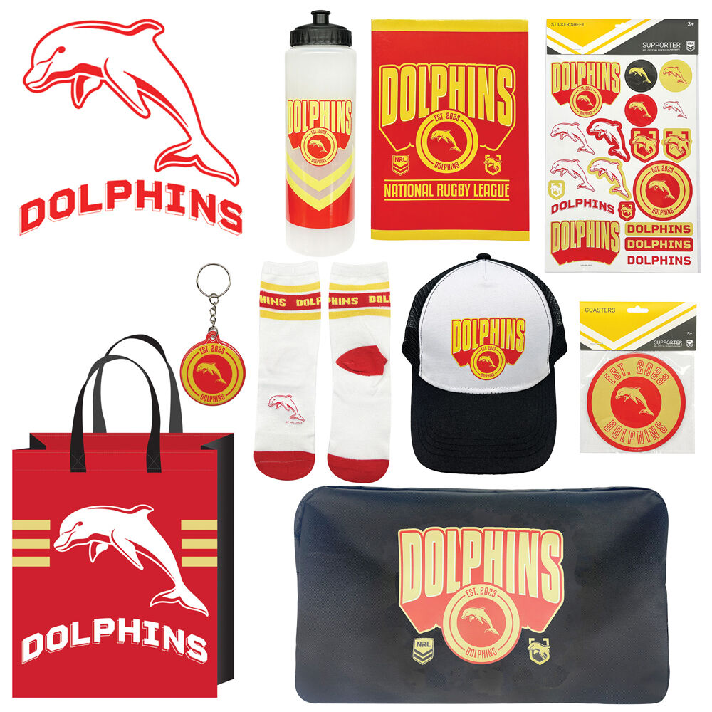 NRL Dolphins Showbag 24 w/ Duffle Bag/Cap/Drink Bottle
