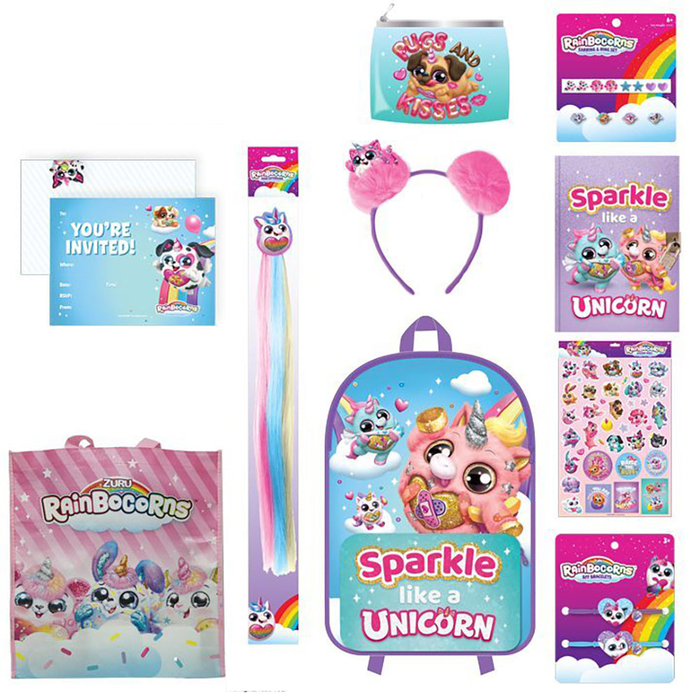 Rainbocorns 23 Kids Showbag Backpack Bracelet/Earring Set