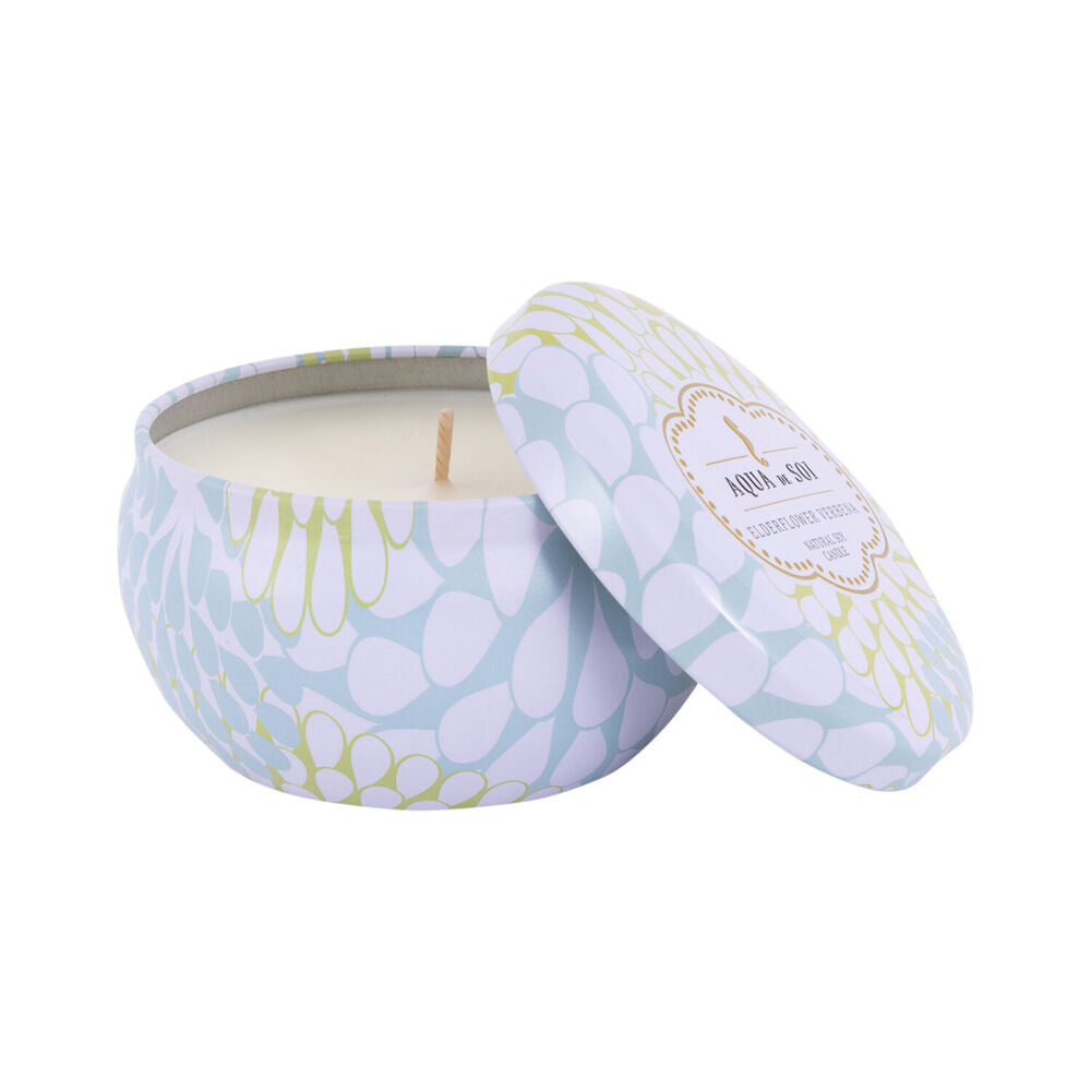The SOi Co Elderflower Verbena 9oz Decorative Tin Candles 9.5x9.5cm