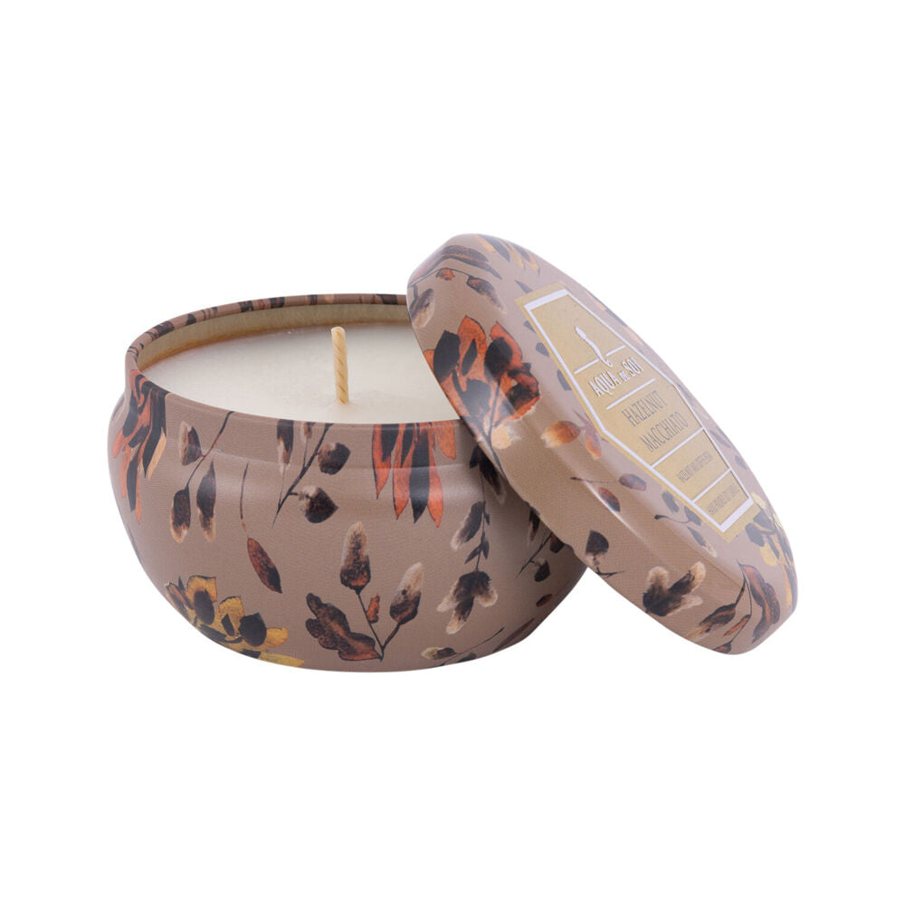 The SOi Co Hazelnut Macchiato Decorative Tin 9oz Candle 9.5x9.5cm - Gold