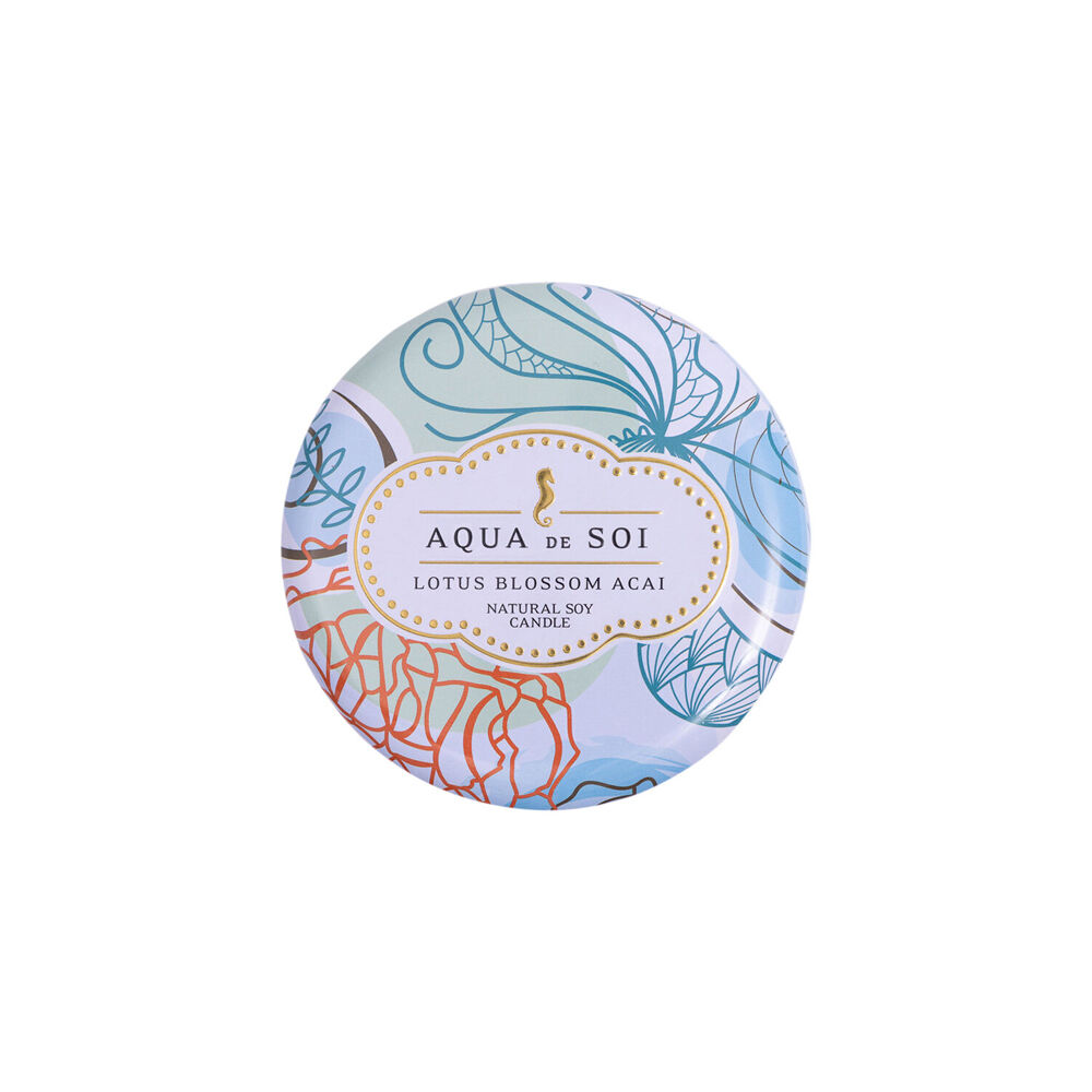 The SOi Co Lotus Blossom Acai 9oz Decorative Tin Candles 9.5x9.5cm