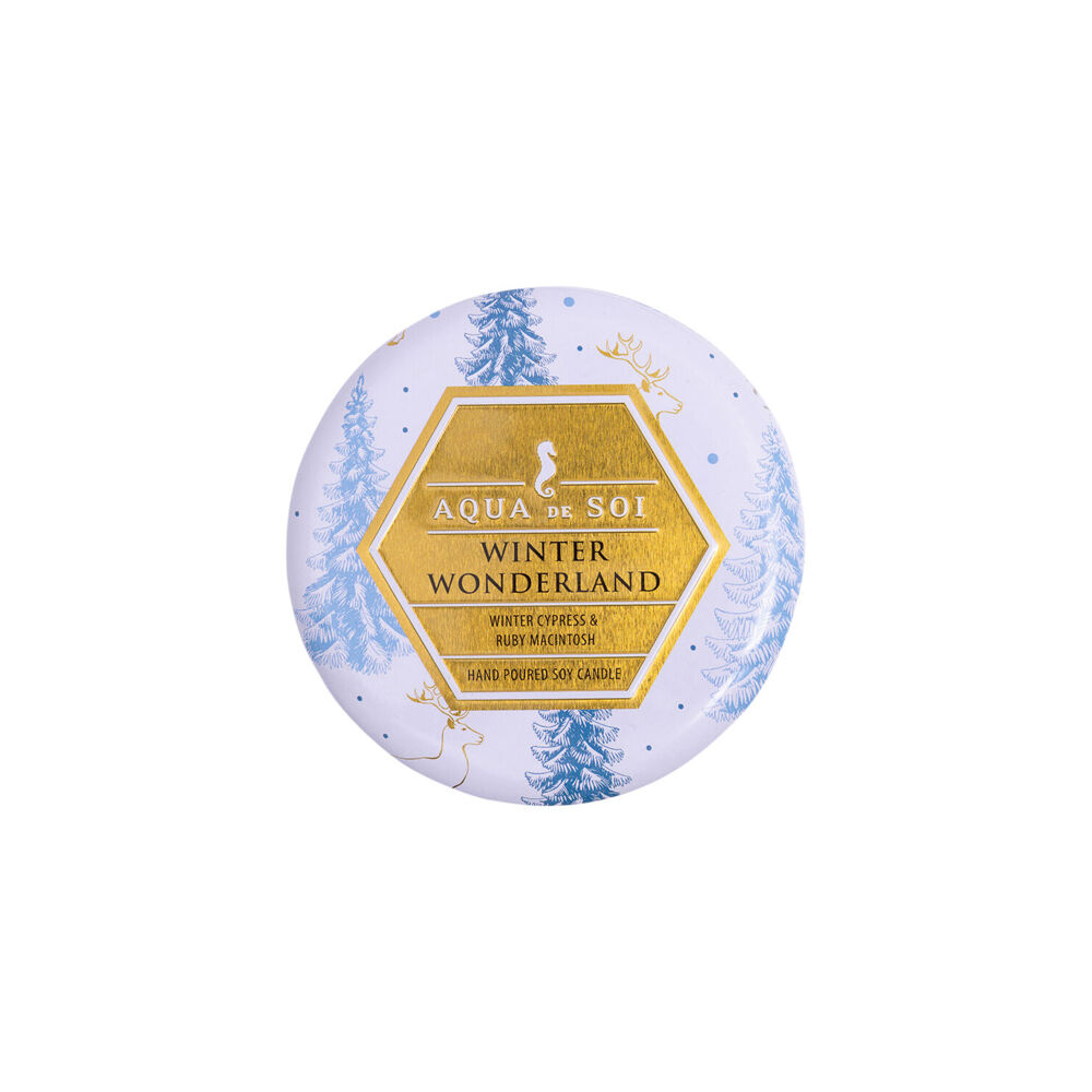 The SOi Co Winter Wonderland Decorative Tin 9oz Candle 9.5x9.5cm - White