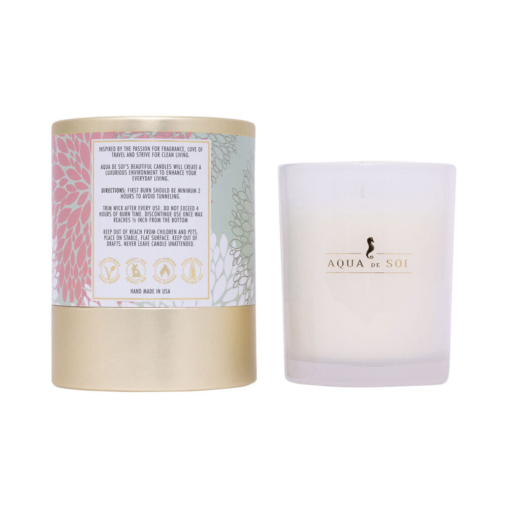 The SOi Co Champagne Lily Boxed Wax Candle 9oz 7.5x9.5cm - White