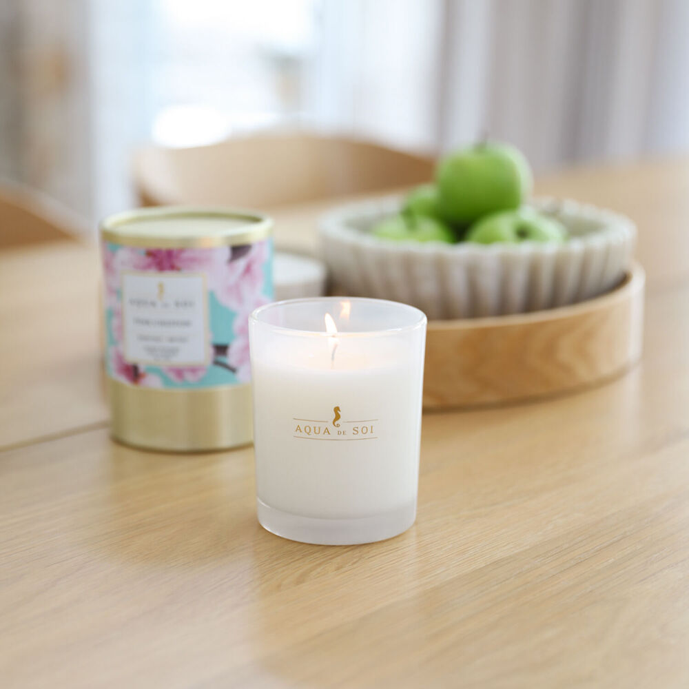 The SOi Co Pink Chiffon Boxed Wax Candle 9oz 7.5x9.5cm - White