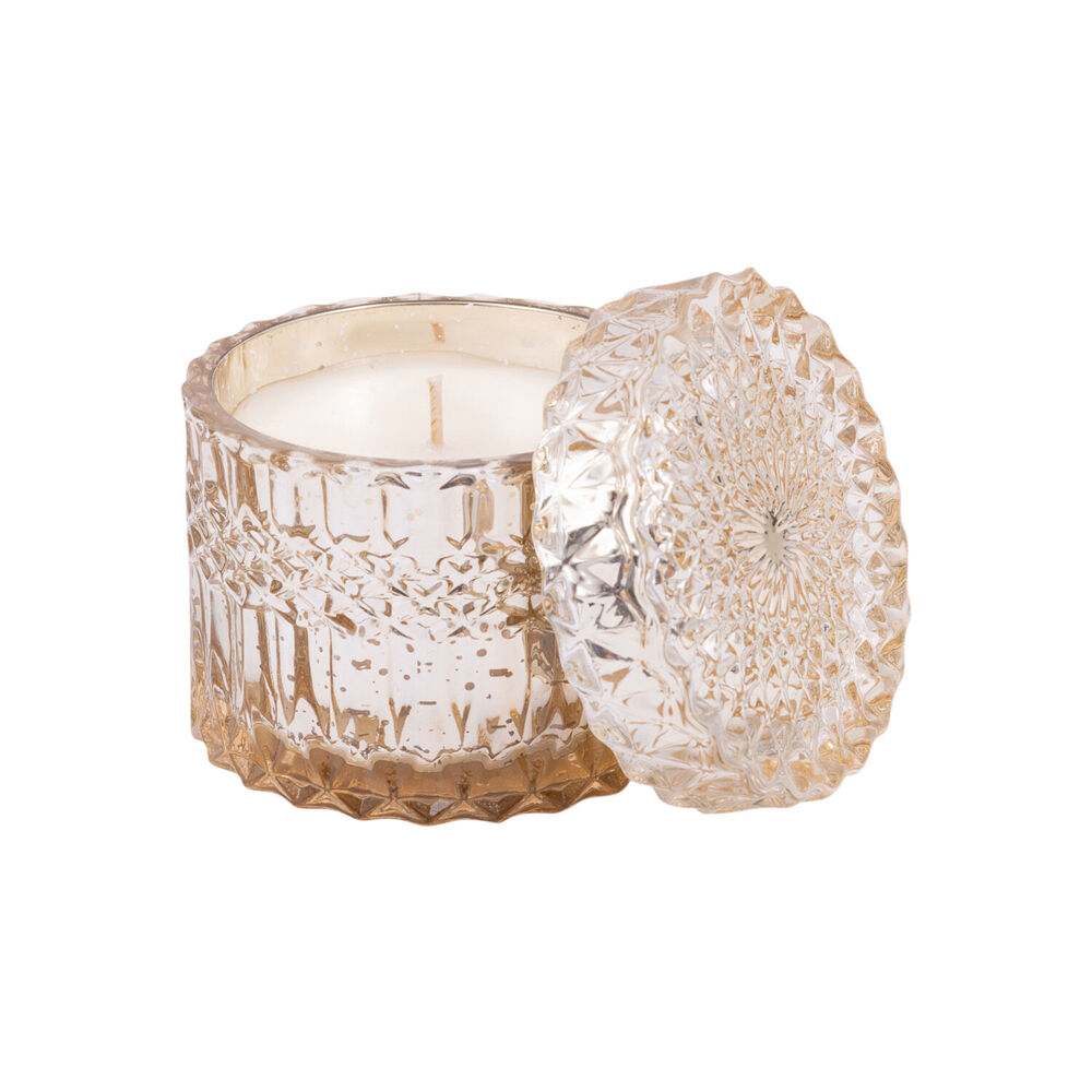 The SOi Co Hazelnut Macchiato Petite Shimmer Candle 8oz 9x9cm - Gold