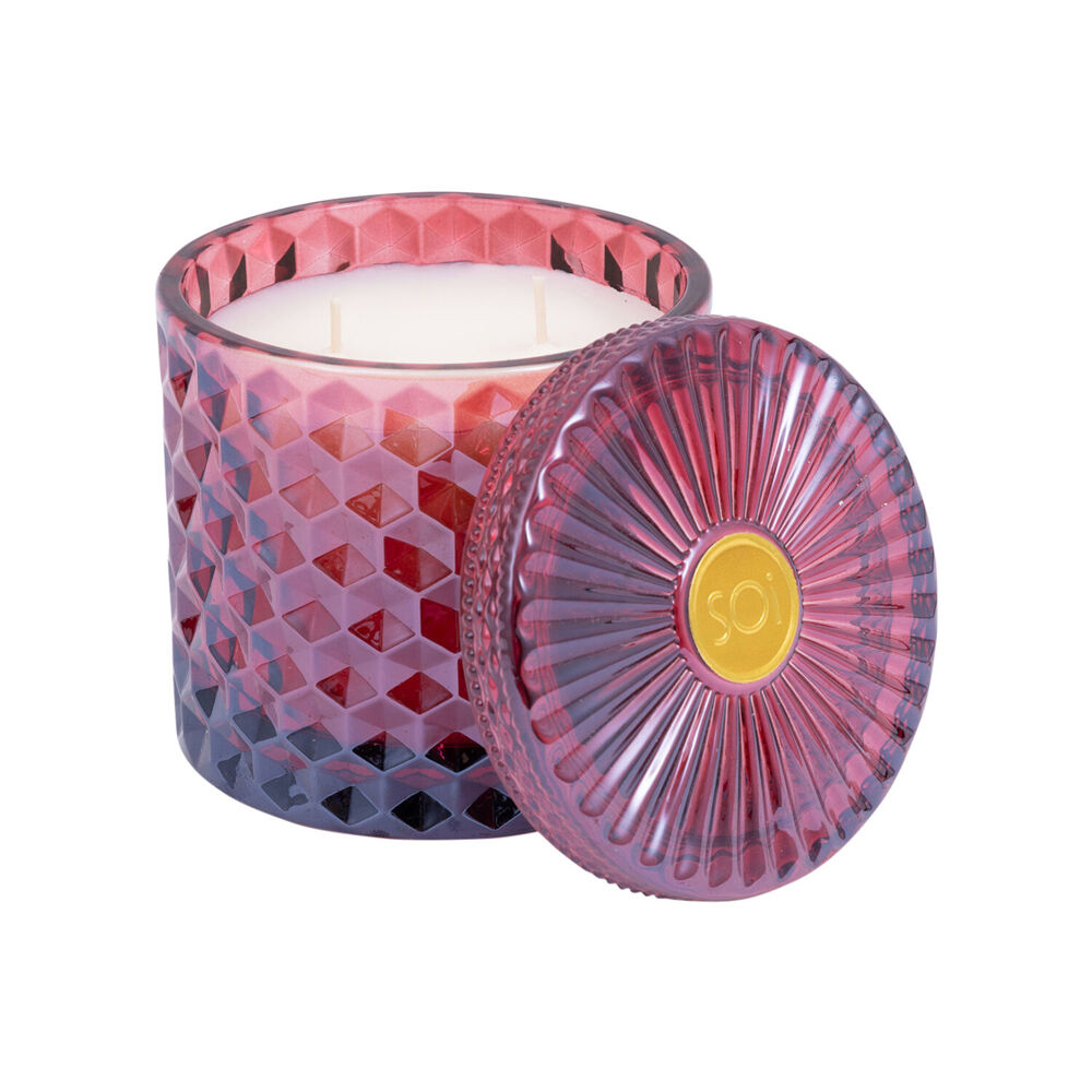 The SOi Co Gilded Cinnamon Shimmer Candle 15oz 10x10.5cm - Red