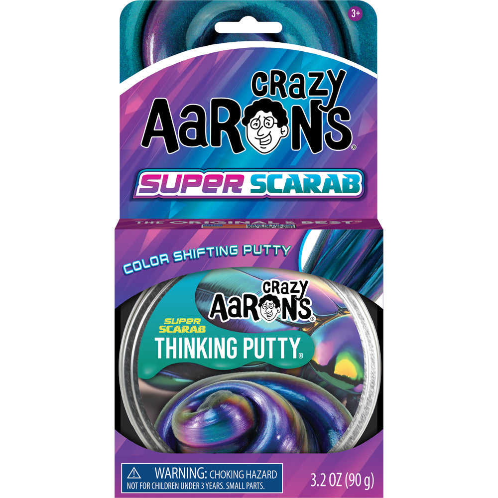 2PK Crazy Aarons Thinking Putty Super Scarab Super Illusions Toy 10cm 3y+