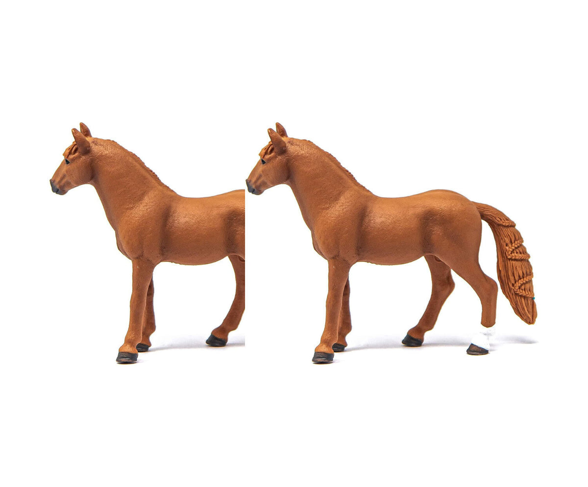2PK Schleich Kids/Childrens Toy Figurine German Riding Pony Mare 3y+