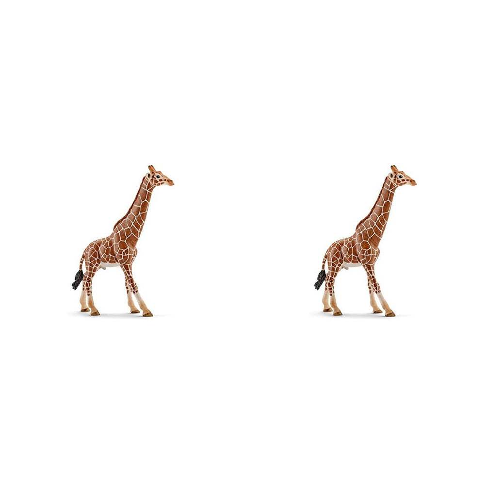 2PK Schleich 6.7'' Giraffe Male Animal Action Figure Kids Toy 3-8y