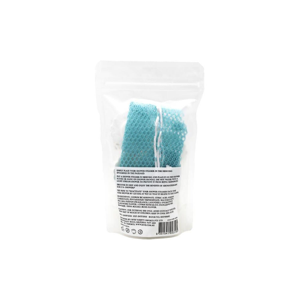 6PK SwissCare Shower Steamers Infused Variety Pack w/ Mesh Bag 140g Assorted