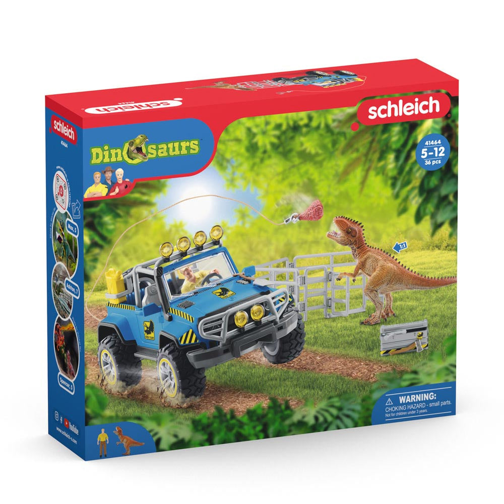 36pc Schleich Off-Road Vehicle w/ Dino Outpost Kids Toy Play Set 5-12y