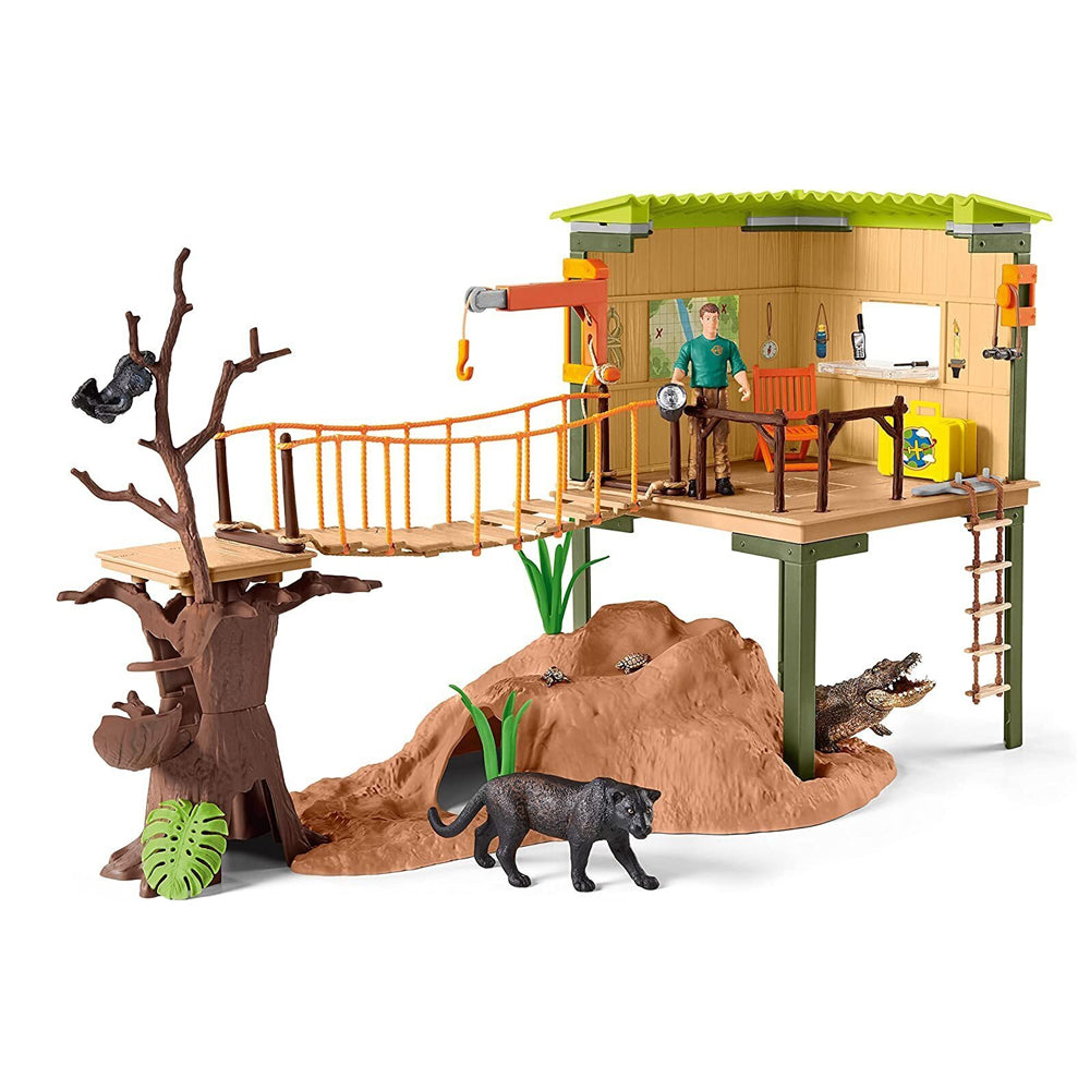 68pc Schleich Wild Life Ranger Adventure Station Kids Toy Play Set 3+