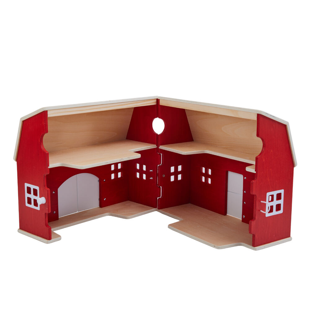 Schleich Retro Farm Building Wooden 35.6 x 23.6 30cm Vinyl Kids Toy Red 3y+
