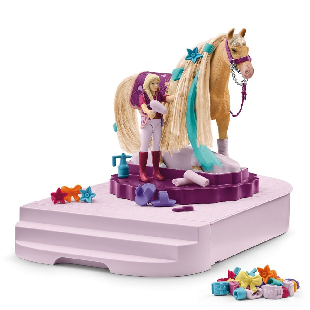 54pc Schleich Horse Grooming Station Kids Toy Play Set 3-8y
