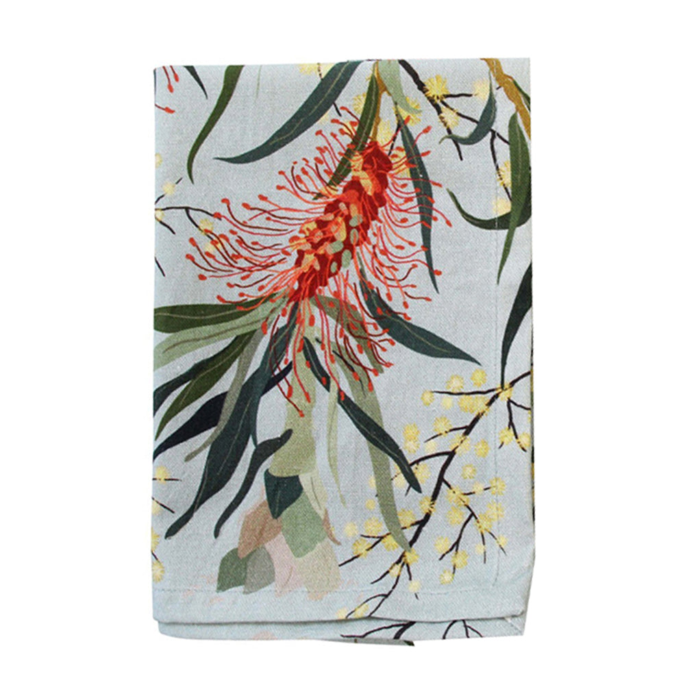 4PK LVD Cotton Stonewash 45cm Square Table Napkin - Gum Flower