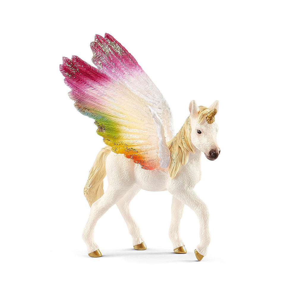 Schleich 7.1'' Winged Rainbow Unicorn Foal Animal Figure Kids Toy 3-8y