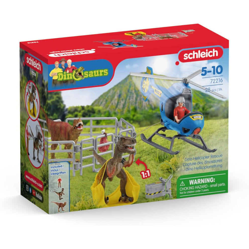Schleich Kids/Childrens Toy Figurine Dino Helicopter Rescue