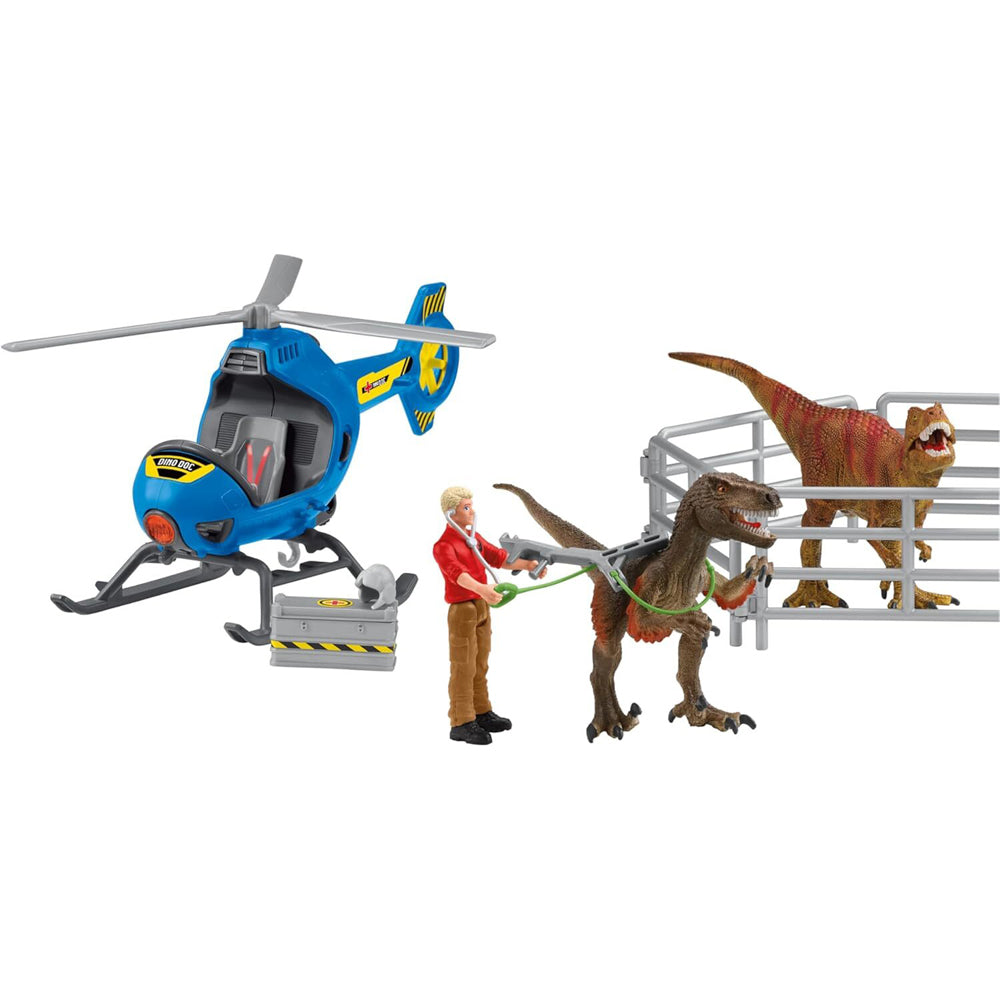 Schleich Kids/Childrens Toy Figurine Dino Helicopter Rescue