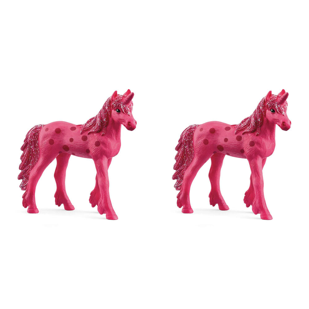 2PK Schleich Collectible Unicorn Ellie Series 8 Vinyl Figure Toy Pink/Red 3y+