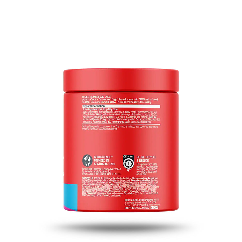 BSc Shred Carnitine 30 Serves Wellbeing Supplement 300g Sour Berry