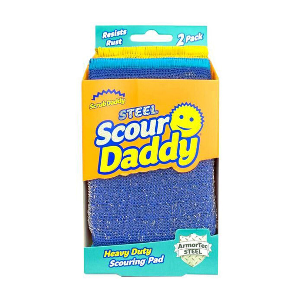 12x 2pc Scrub Daddy Scour Daddy Steel Scrubber Durable Non-Scratch Cleaning