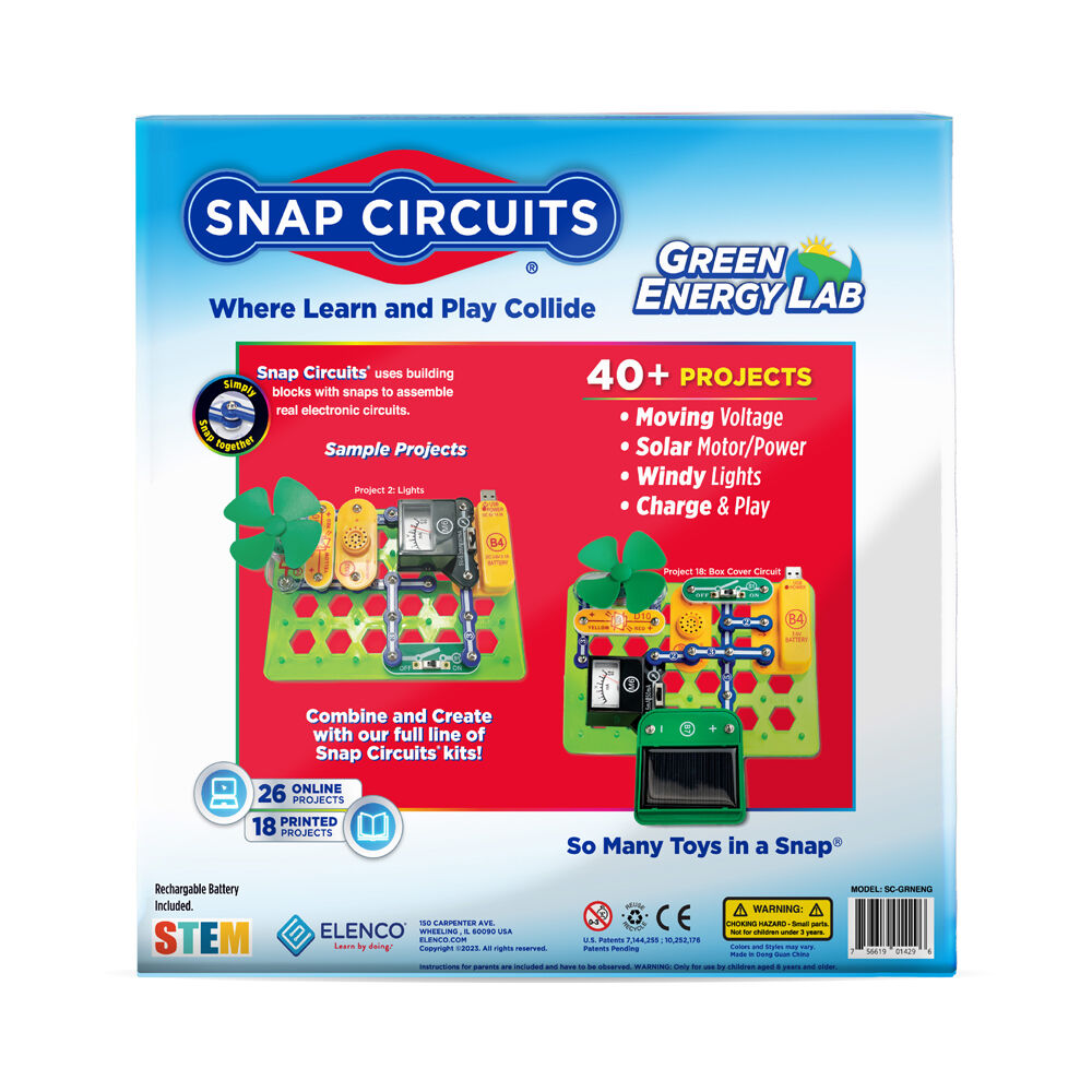 Snap Circuits Green Energy Lab Educational STEM Build Kids Toy 8y+