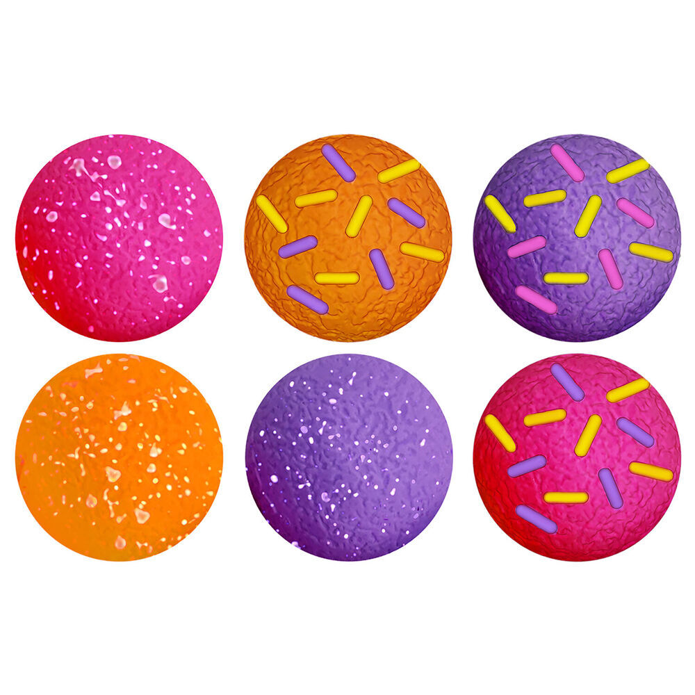 4x 6pc Schylling Nee Doh Dohnut Holes Squishy Toy 3.8cm - Assorted 3y+