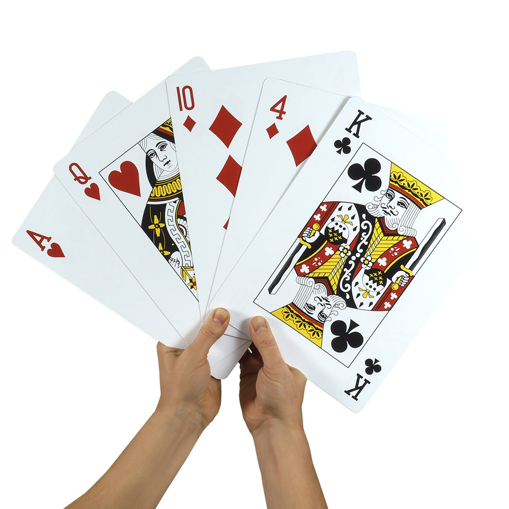 54pc Schylling Jumbo Playing Cards Oversized Deck 27cm 3y+