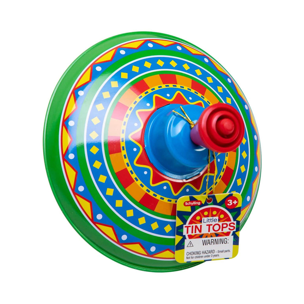 Schylling Mini Tin Tops 5.5cm Kids Toy Assorted 3y+