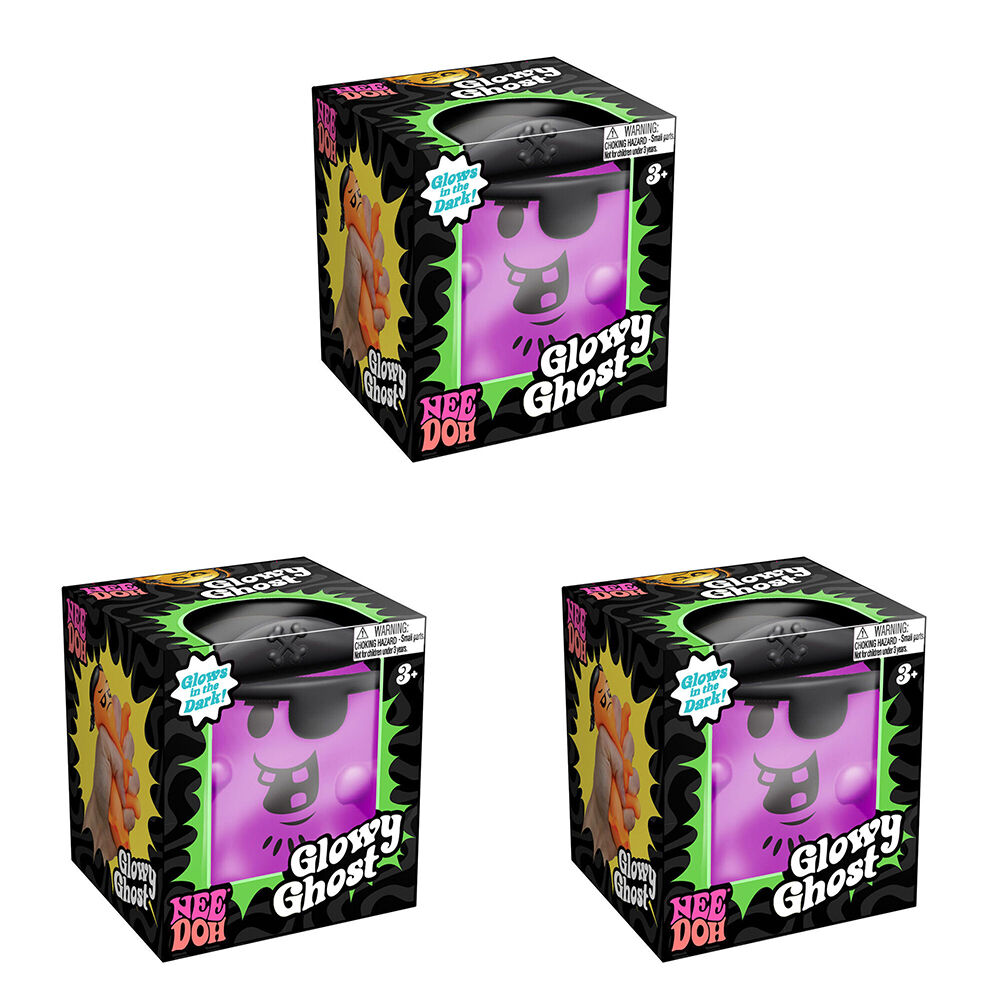 3PK Schylling Nee Doh Glowy Ghost Halloween 6.35x6.35cm - Assorted 3y+