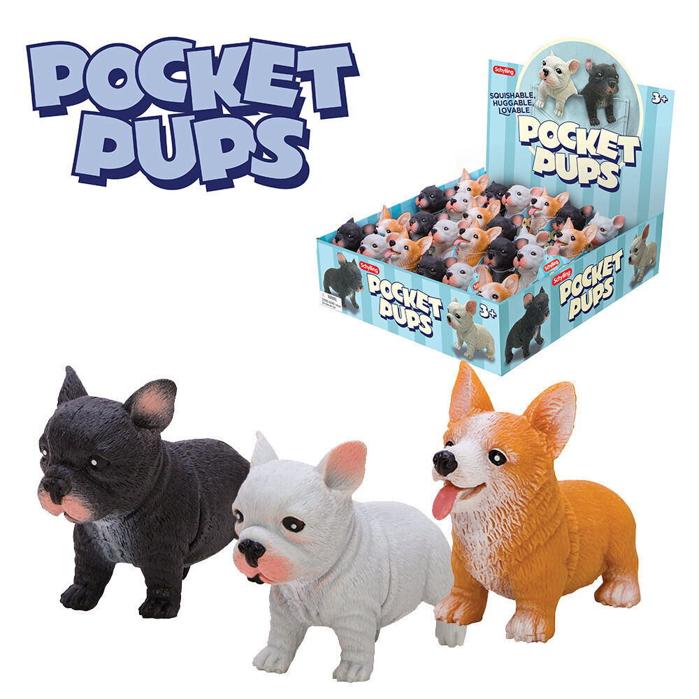 8PK Schylling Pocket Size Pups V3 Squishy Toy - Assorted 3y+