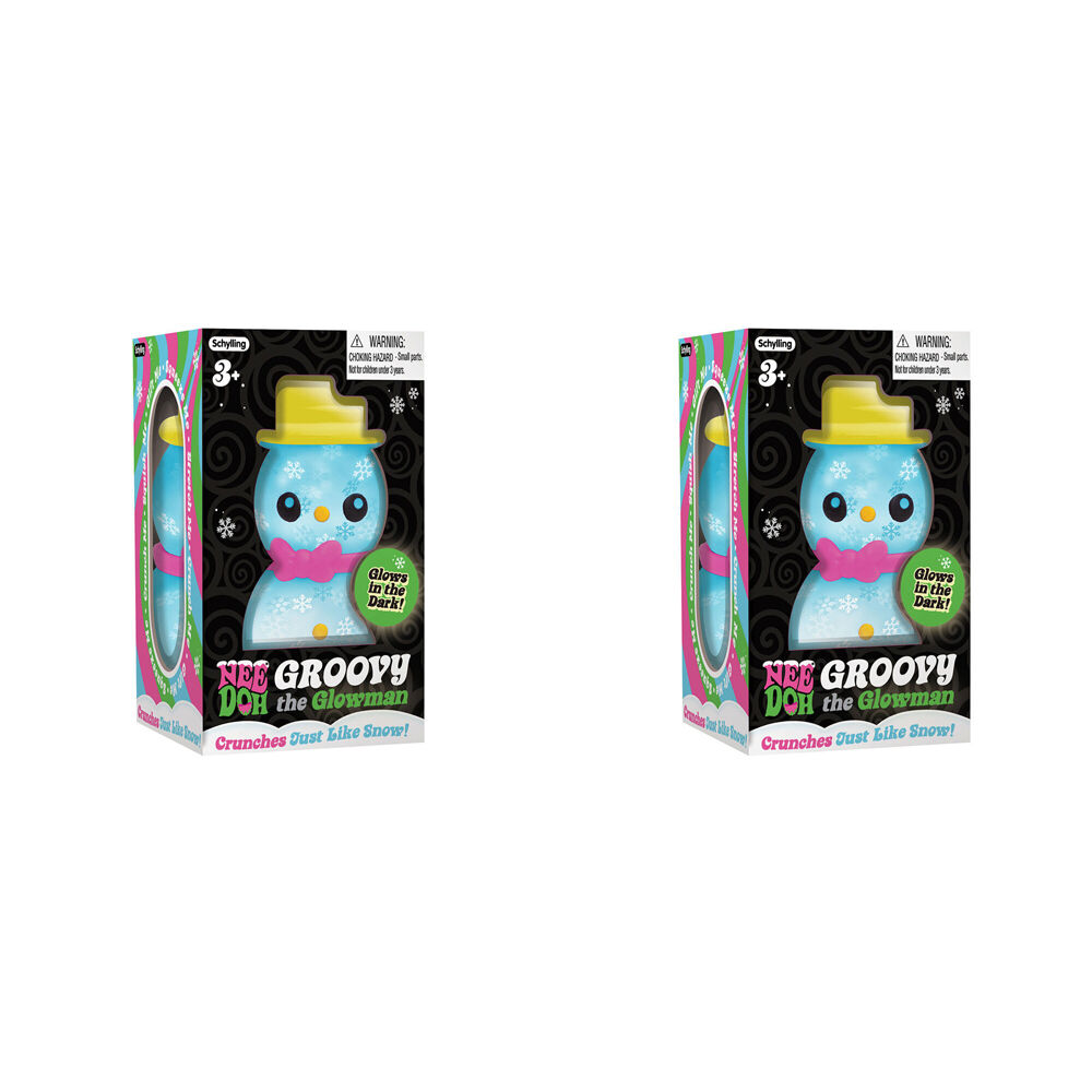 2PK Schylling Groovy The Glowman Nee Doh Squishy Toy - Assorted 3y+