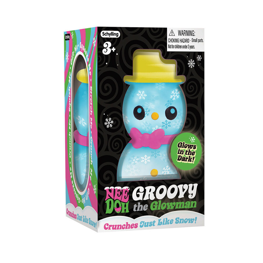 2PK Schylling Groovy The Glowman Nee Doh Squishy Toy - Assorted 3y+