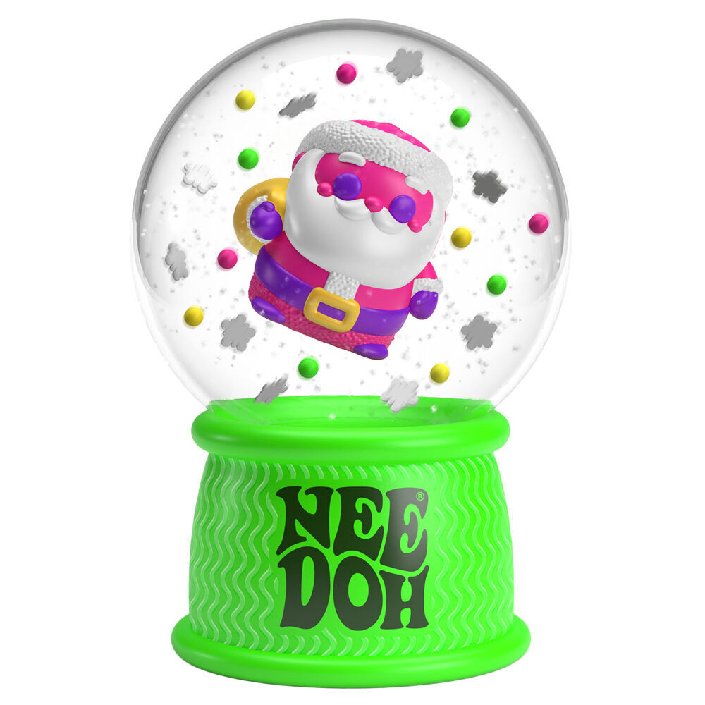 4PK Schylling Nee Doh Squish n Snow Globe Christmas 6.35cm - Assorted 3y+