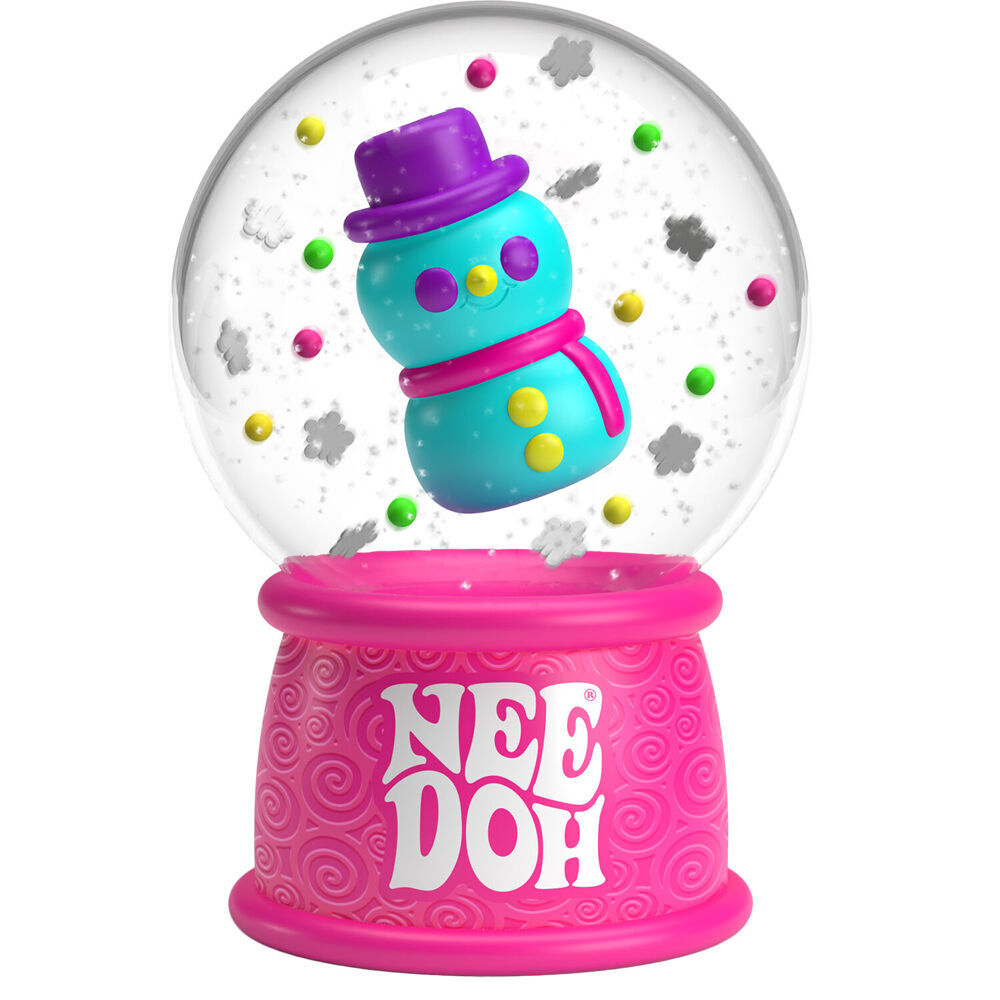 4PK Schylling Nee Doh Squish n Snow Globe Christmas 6.35cm - Assorted 3y+
