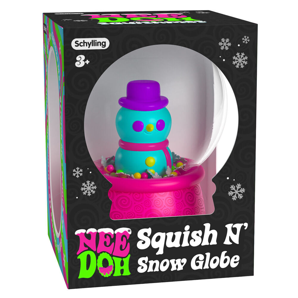 4PK Schylling Nee Doh Squish n Snow Globe Christmas 6.35cm - Assorted 3y+