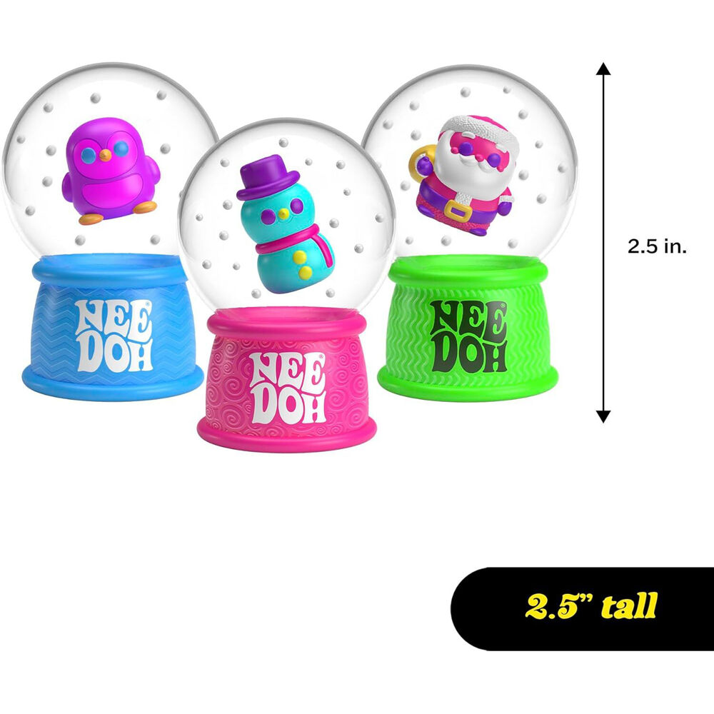 Schylling Squish n Flow Snow Globe Nee Doh Christmas Toy - Assorted 3y+