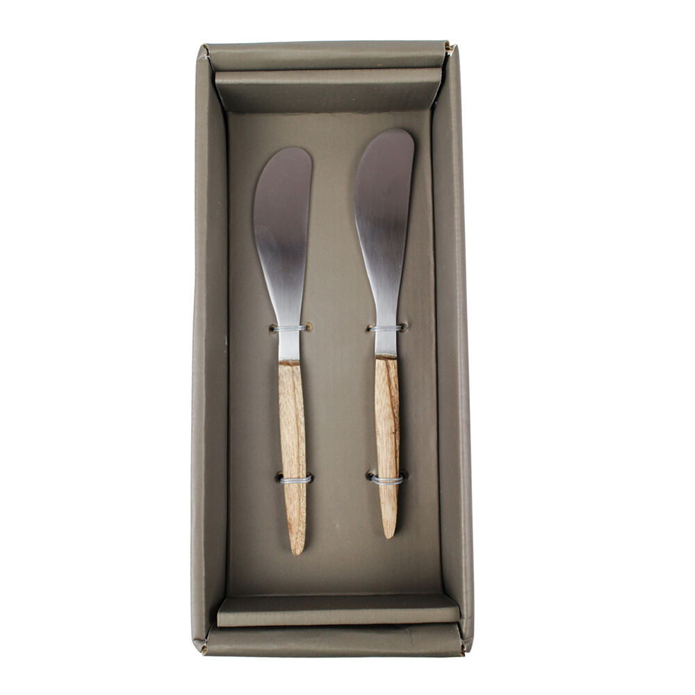 2pc NF Living Spreader Set Elegant Rustic 15x1cm Brown
