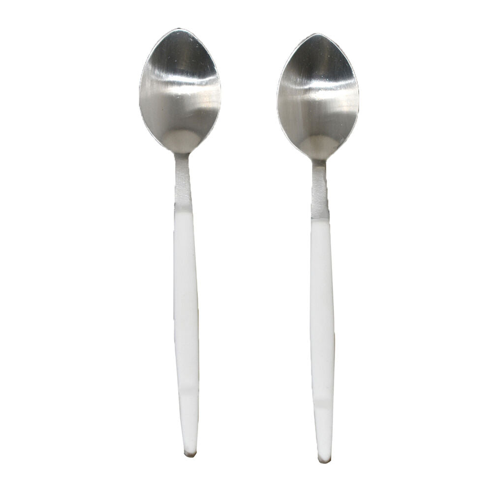 2pc NF Living Serving Spoons Set with Handles 13x2.5cm White