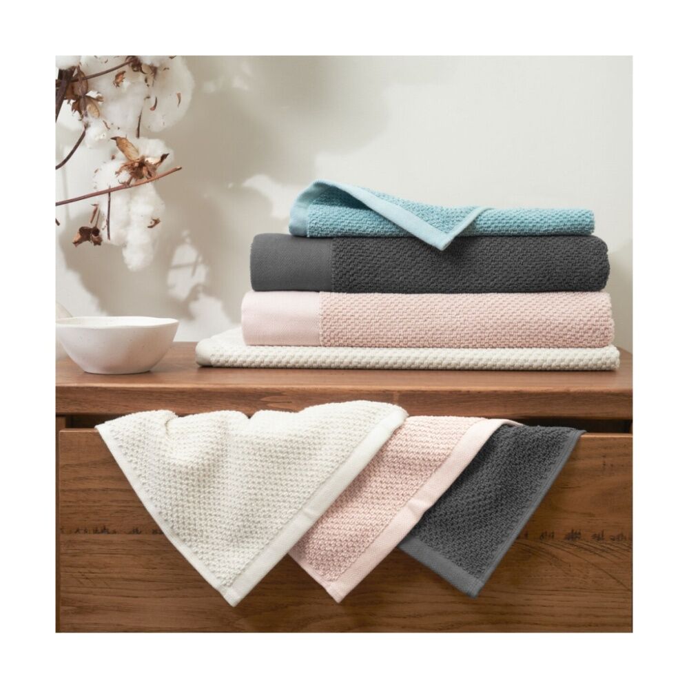 2x 5pc 550GSM Sheraton Luxury Cotton Bathroom Marlon Towel Set Flax